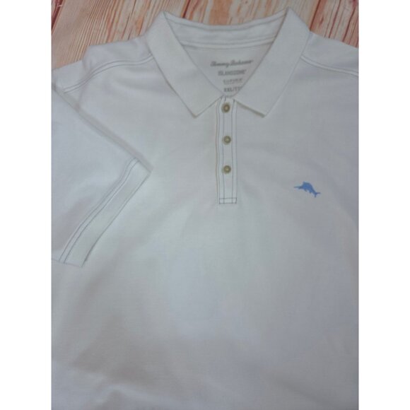 Tommy Bahama IslandZone Supima Cotton Mens Polo XXL White - Picture 4 of 7
